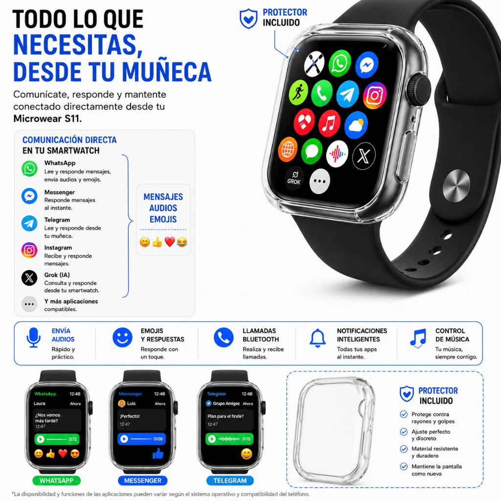 AUDIFONOS G-TIDE FUTURE LOOPS + SMARTWATCH MICROWEAR WATCH S11 — imagen 8