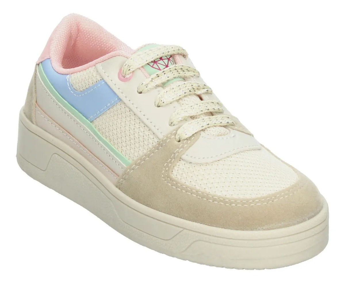 Tenis Tropicana Niña Casual Diario Cintas Ajustables Cómodo Latte Infantil T18-25 — imagen 9