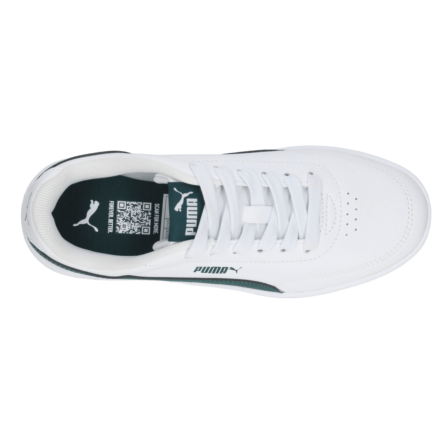 Tenis Puma Court Classic Clean Niño Casual Blanco Infantil T22-26 — imagen 8