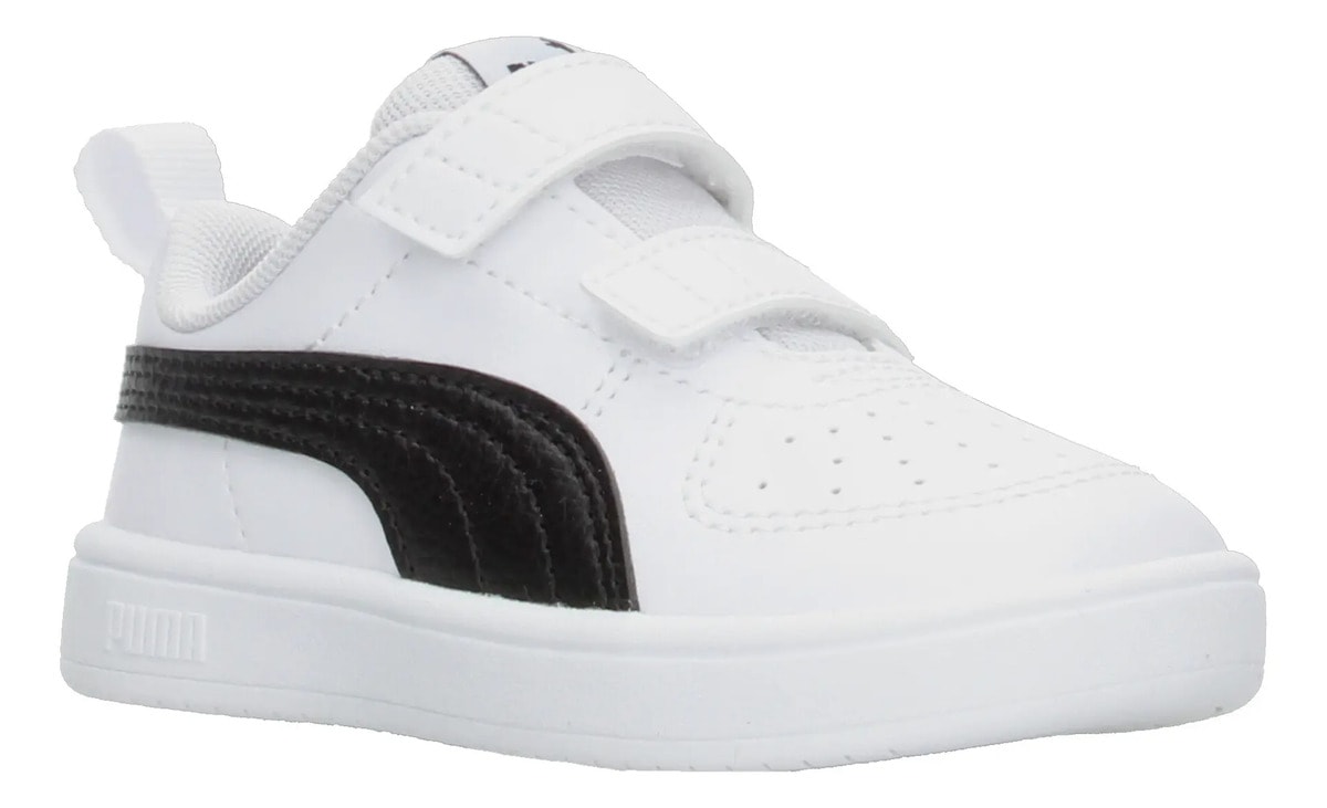 Tenis Puma Rickie V Niño Casual Deportivo Blanco Negro Infantil T11-16 — imagen 11