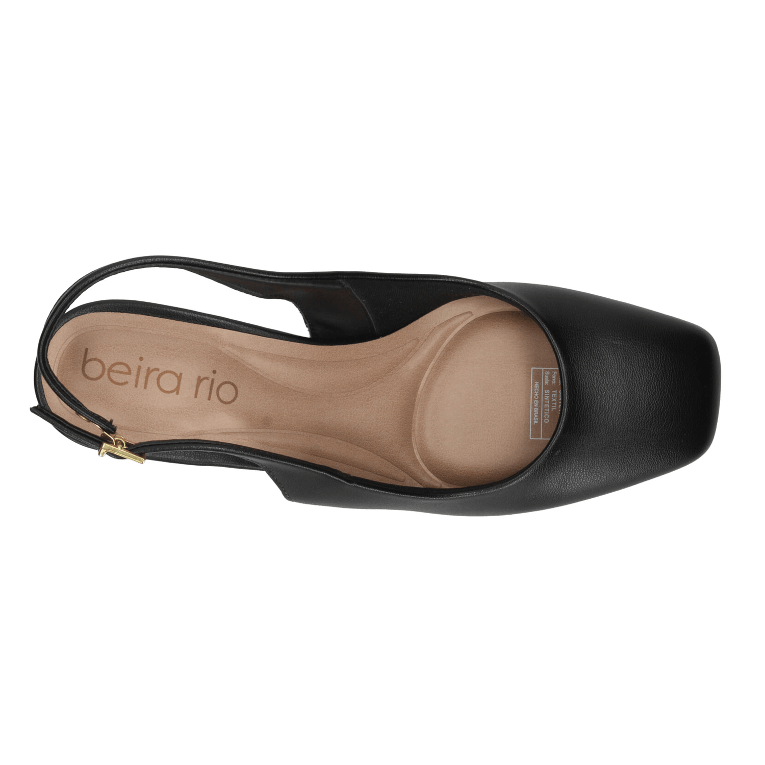 Zapatilla Beira Rio Dama Negro Casual Slingback Mujer — imagen 9