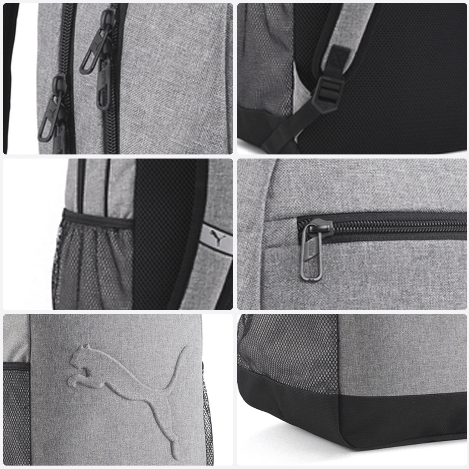 Mochila Hombre Puma Buzz Gris Escolar Unisex — imagen 4