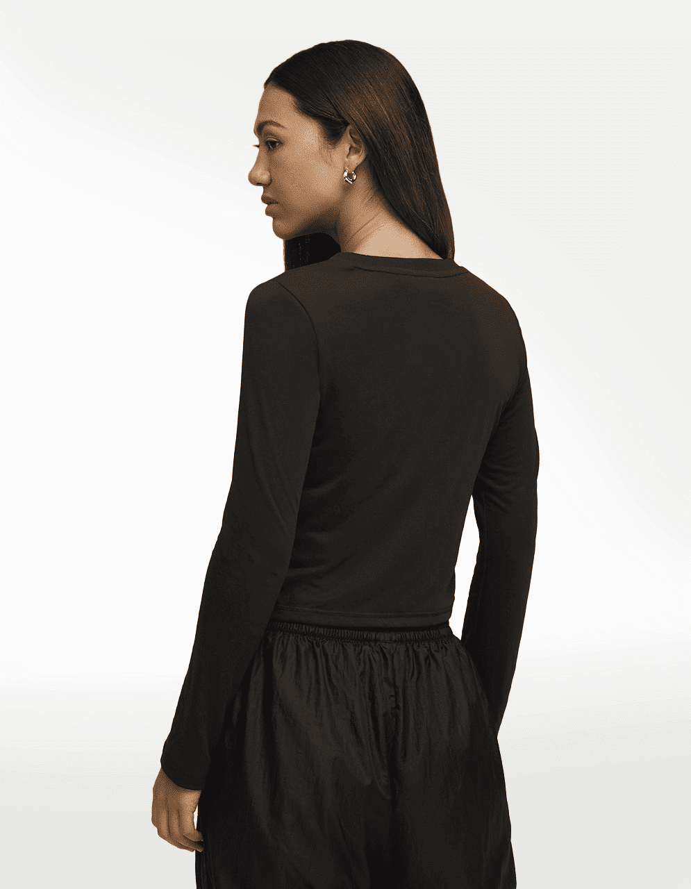 Playera Puma X Rosé Slim Longsleeve Negro - Mujer — imagen 5
