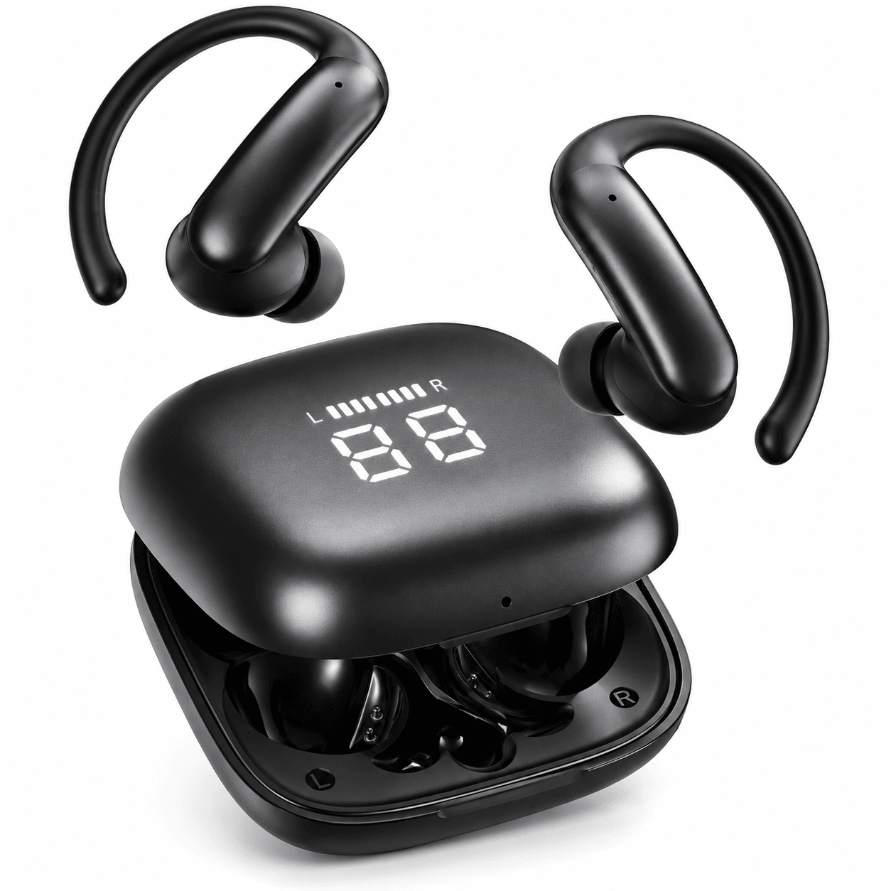 Audífonos Bluetooth Deportivos TECNIQUERO SportLoop M145 Gancho Ergonómico, Sonido Estéreo y Estuche de Carga — imagen 3