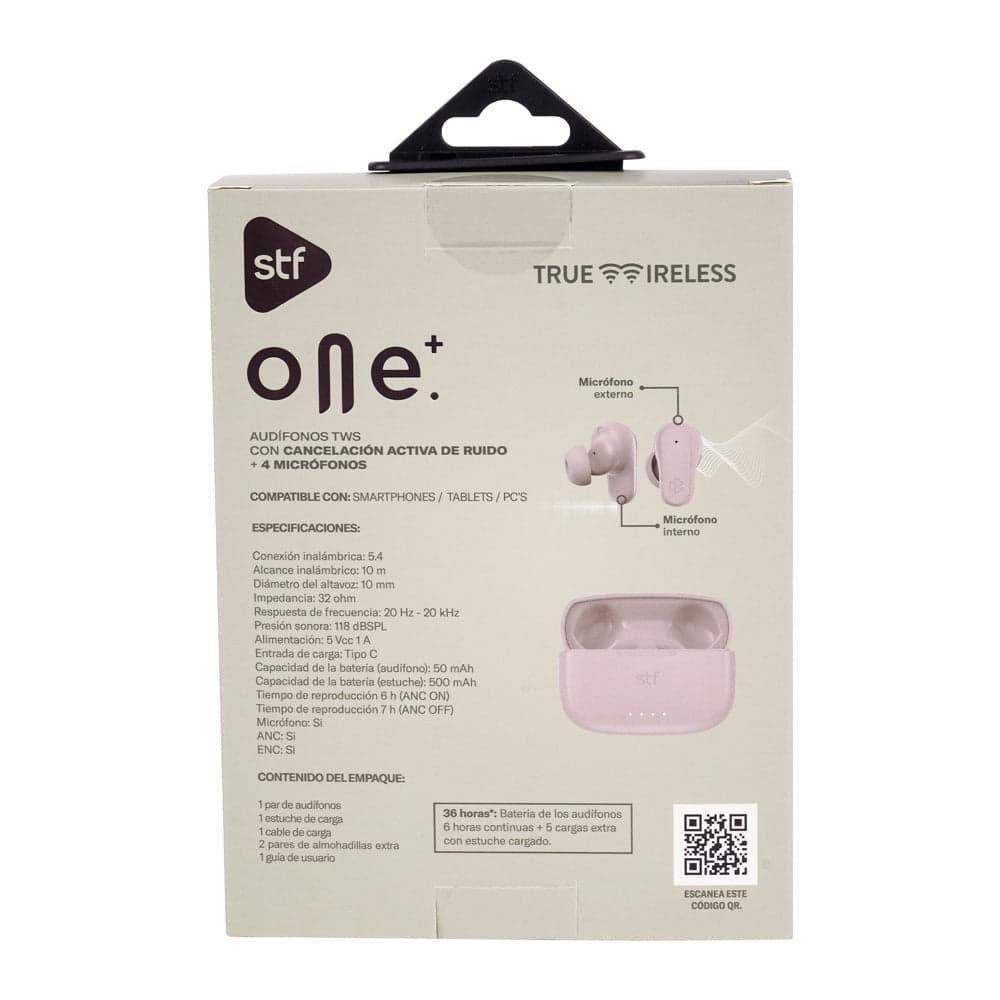 Audífonos Inalámbricos Tws One Plus STF 36hrs Uso ANC/ENC 4 Microfonos Proteccion IPX4 Rosa — imagen 17