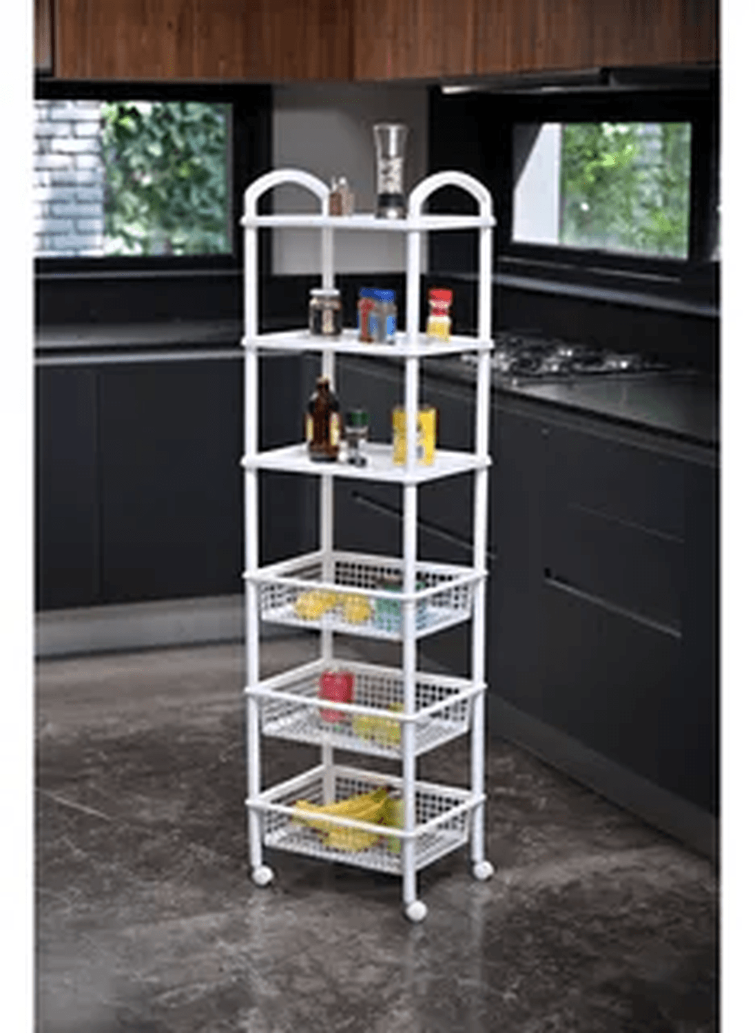 MUEBLE ORGANIZADOR CON 3 CESTAS Y 3 CHAROLAS — imagen 3