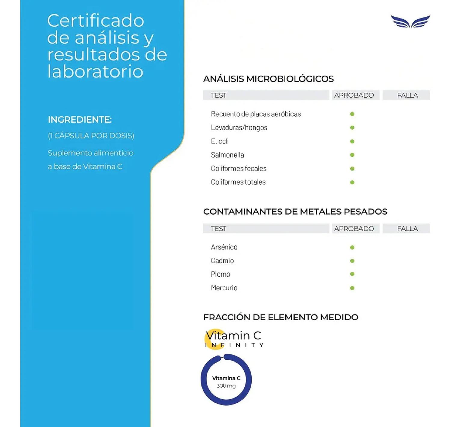 Infinity: Vitamina C + L-Glutatión, Zinc + Flavonoides, para Síntesis de Colágeno, 100 Cápsulas — imagen 7