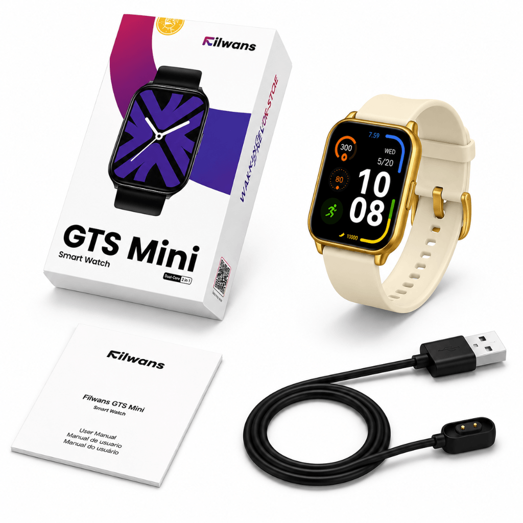 BOCINA XIAOMI SOUND POCKET (ROSA)+ SMARTWATCH FILWANS GTS MINI (DORADA) + AUDIFONOS G-TIDE OWS8 (ROSA) — imagen 10