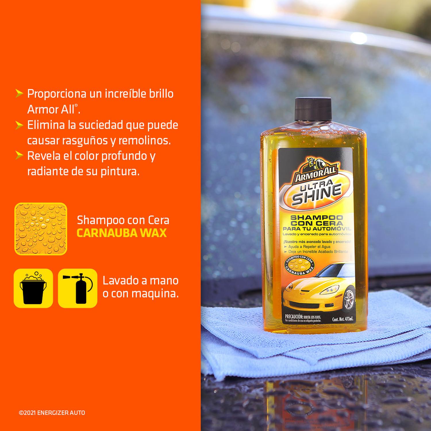 Shampoo Con Cera Armor All limpieza Autos Camión Moto 500ml — imagen 3