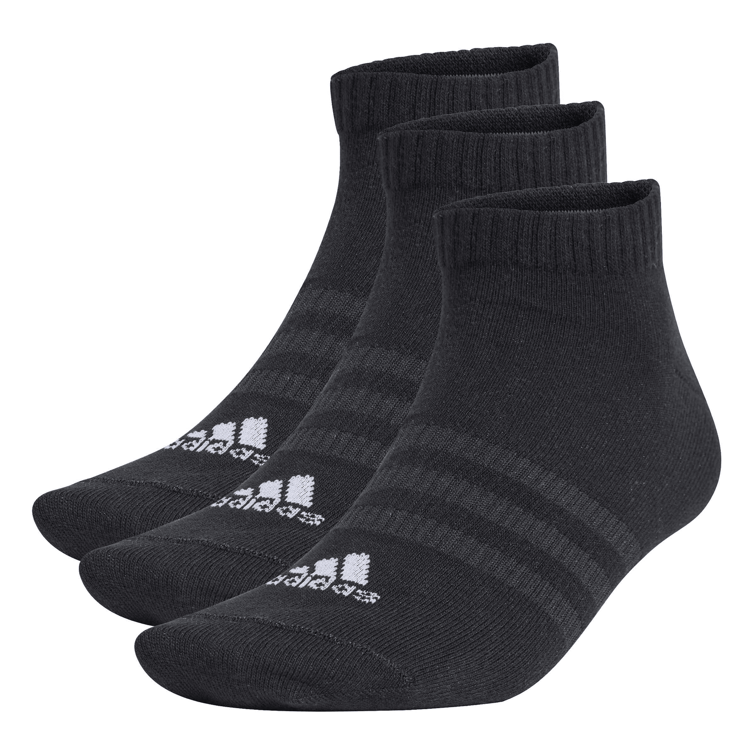 Calcetines Adidas Thin and Light 3 Pares Sport Negro Unisex — imagen 1