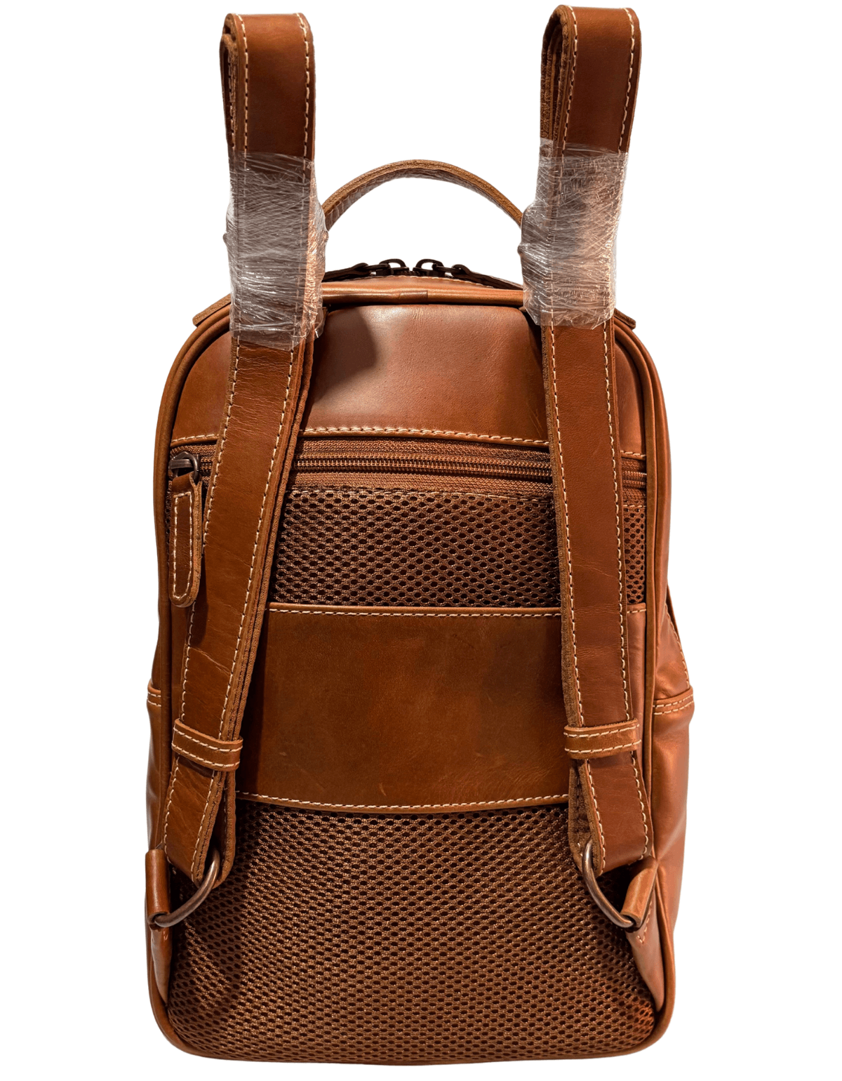 Mochila Pequeña De Piel Legitima Genuina Para Dama Con Bolsillos Frontales Bp03 — imagen 15