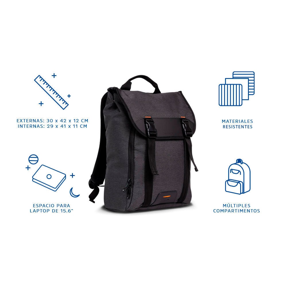 Mochila para laptop CoolCapital Urban 15.6" pulgadas — imagen 7