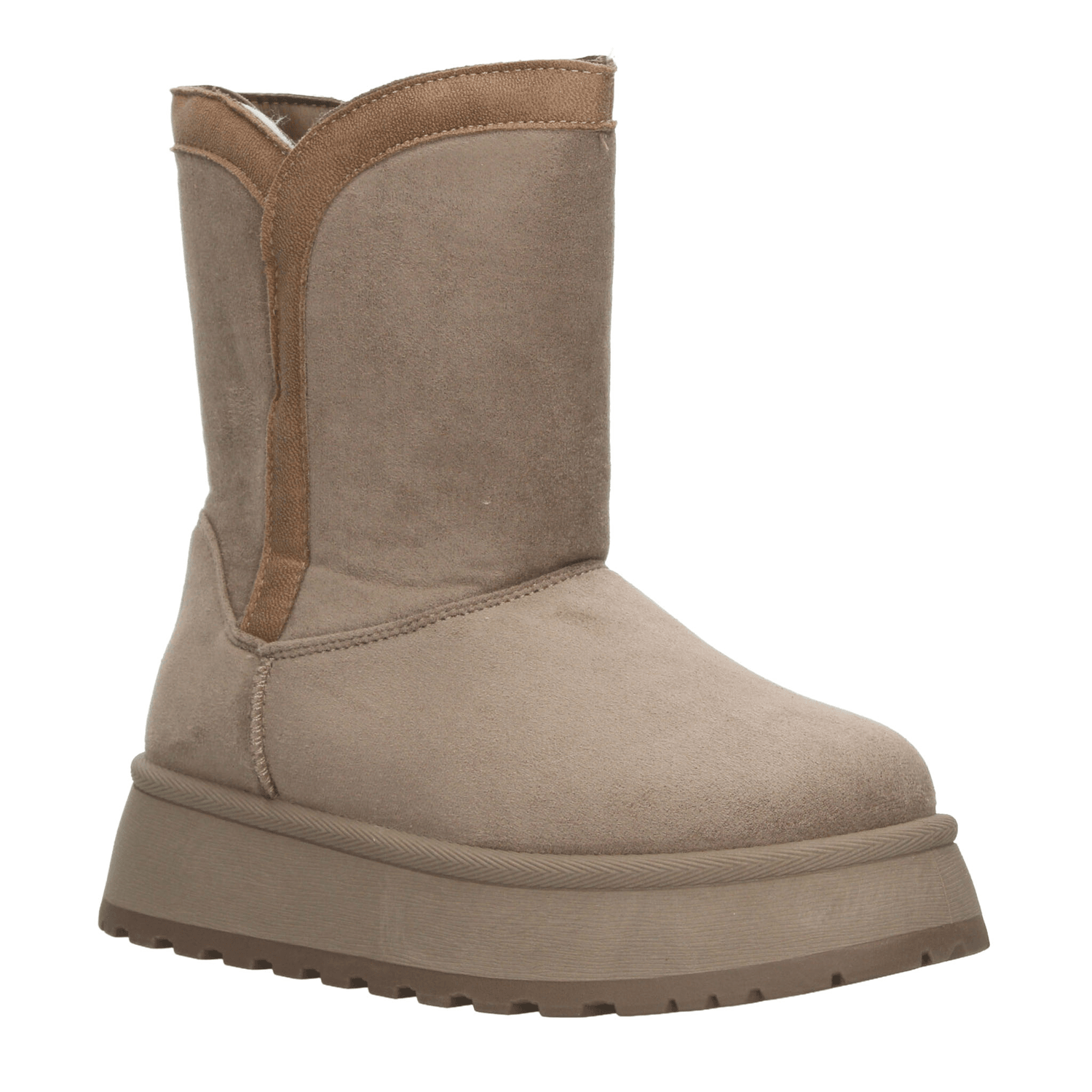 Bota Berlin Dama Casual Peluche Cómoda Latte Mujer — imagen 2