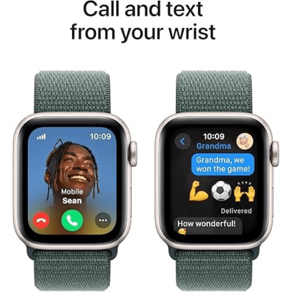 AppleWatch SE 2DA GEN 40mm GPS - Starlight/Correa Velcro Verde — imagen 4