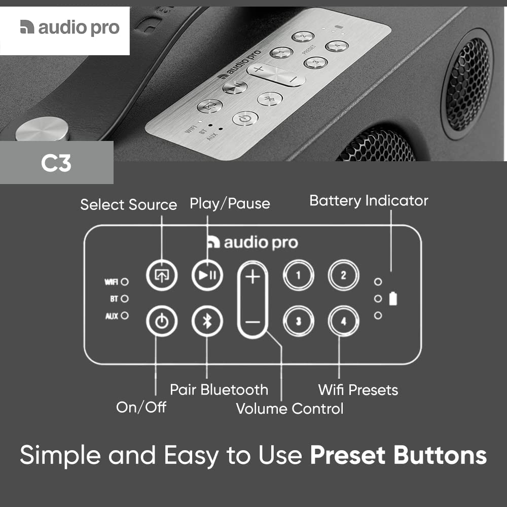 Bocina Inalámbrica Audio Pro Addon C3 - Negro — imagen 5