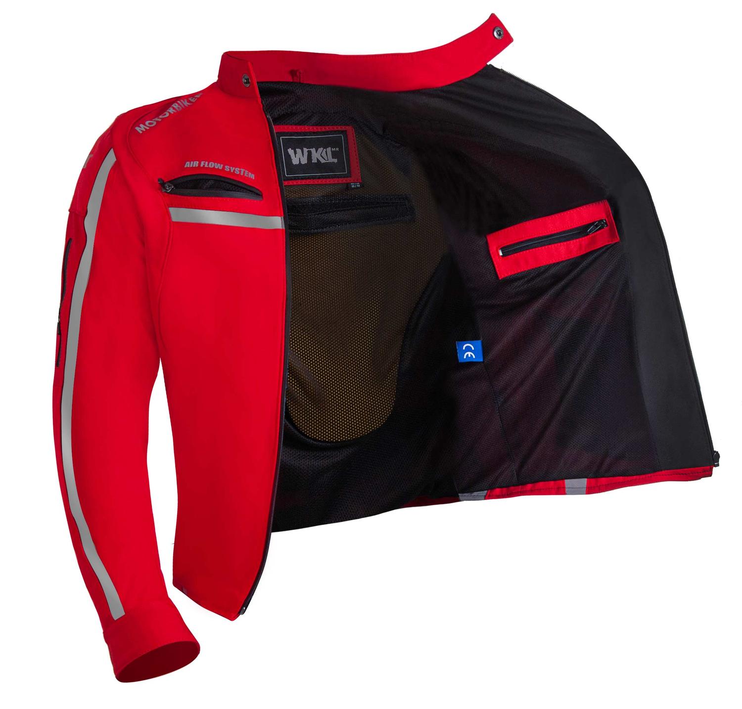 Chamarra Moto Hombre Impermeable Biker Protecciones Wkl 65R — imagen 5
