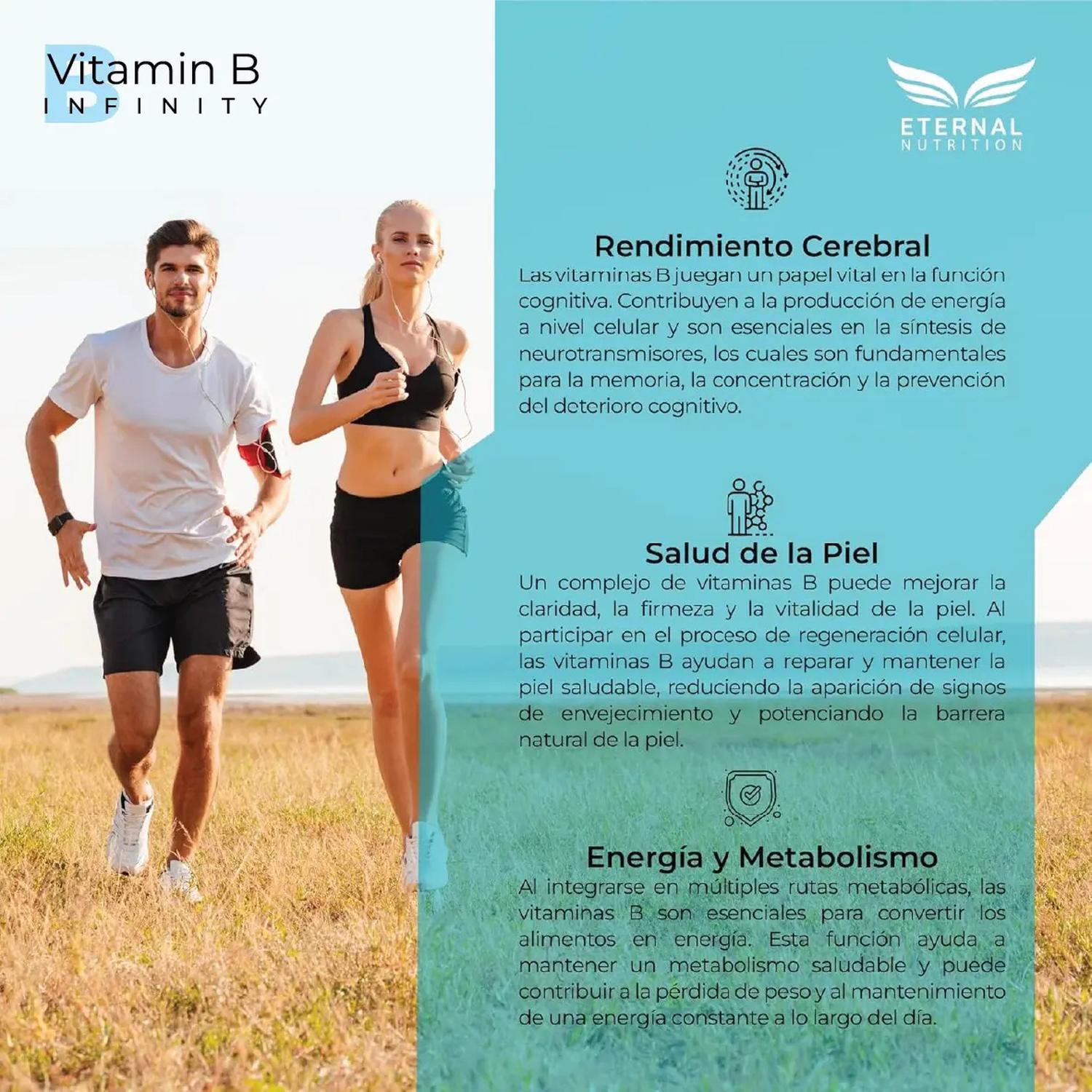 Infinity: Complejo B Elevado, 11 Formas Bioactivas de B1, B2, B3, B6, B9 Folato, B12, 150 Cápsulas — imagen 4