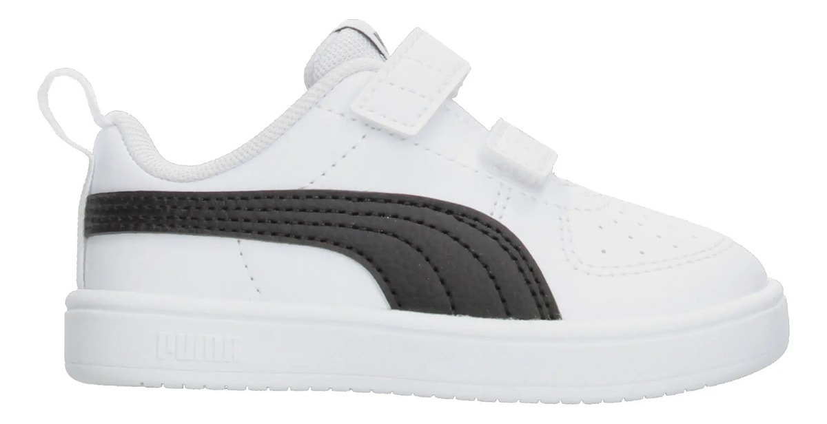 Tenis Puma Rickie V Niño Casual Deportivo Blanco Negro Infantil T11-16 — imagen 10