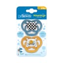 Chupones Dr Browns Advantage 2 Chupones Niño 6-18 Meses Color Azul Y Amarillo Carreras
