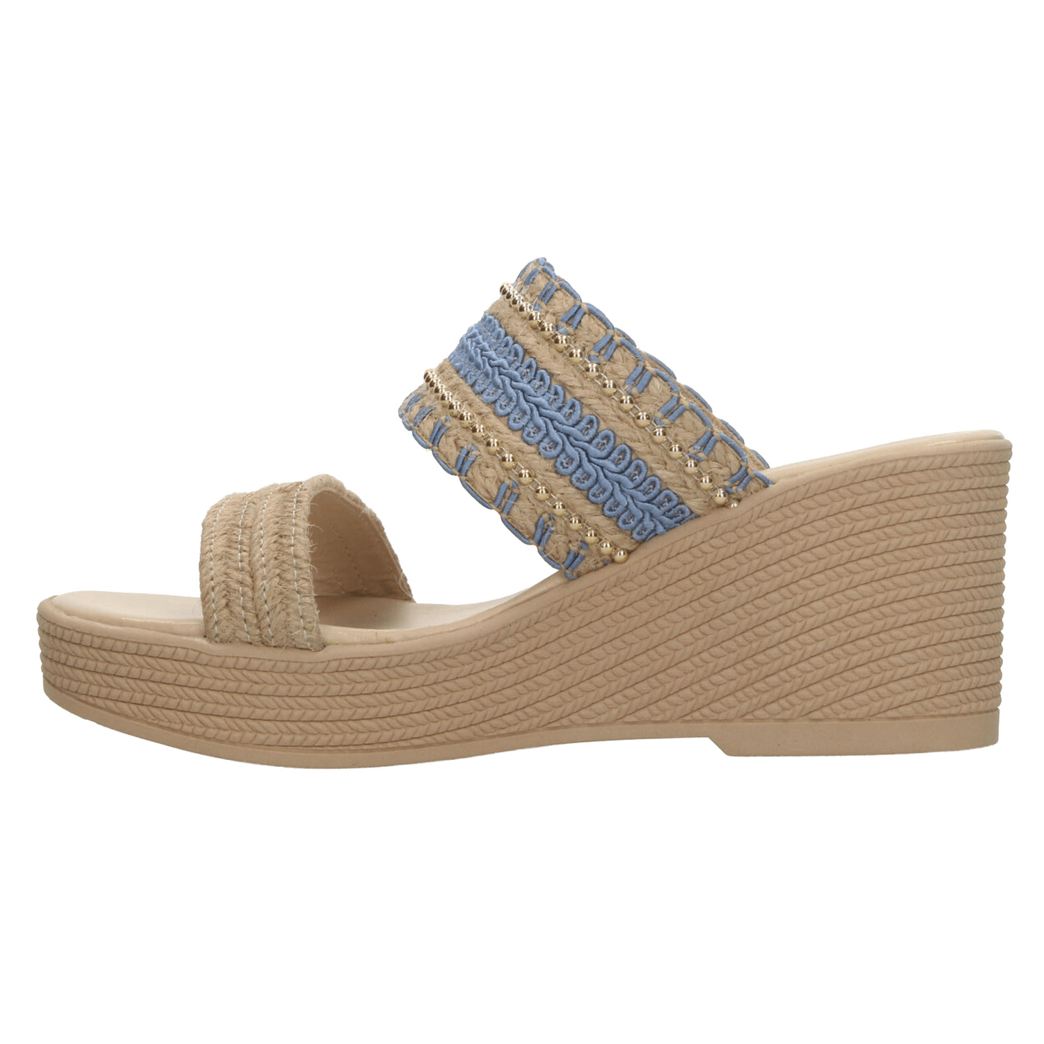 Sandalias Rojo Cereza Dama Casual Azul Mujer — imagen 5