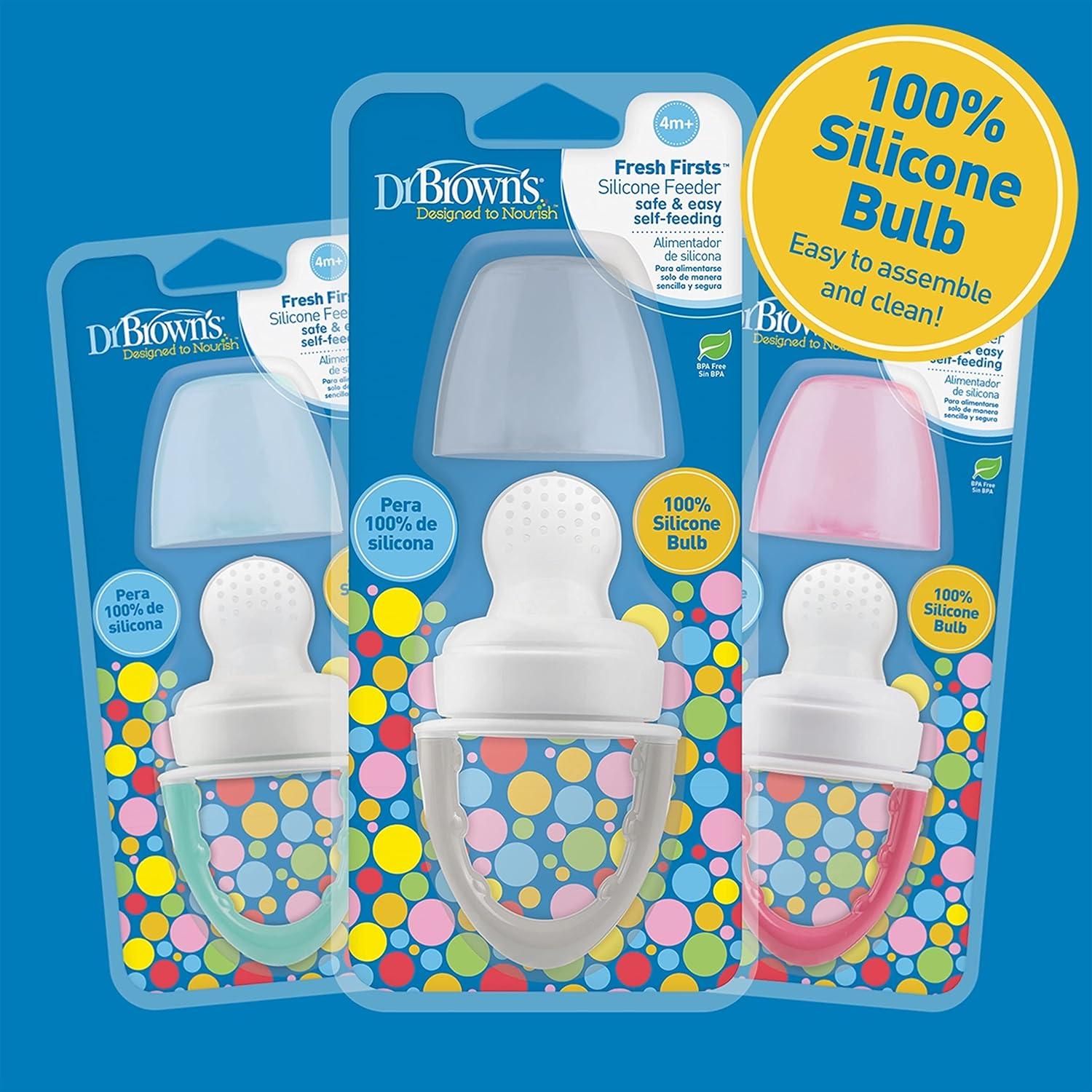 Alimentador De Silicona Dr Browns Fresh Firsts 4m+ Color Menta — imagen 10