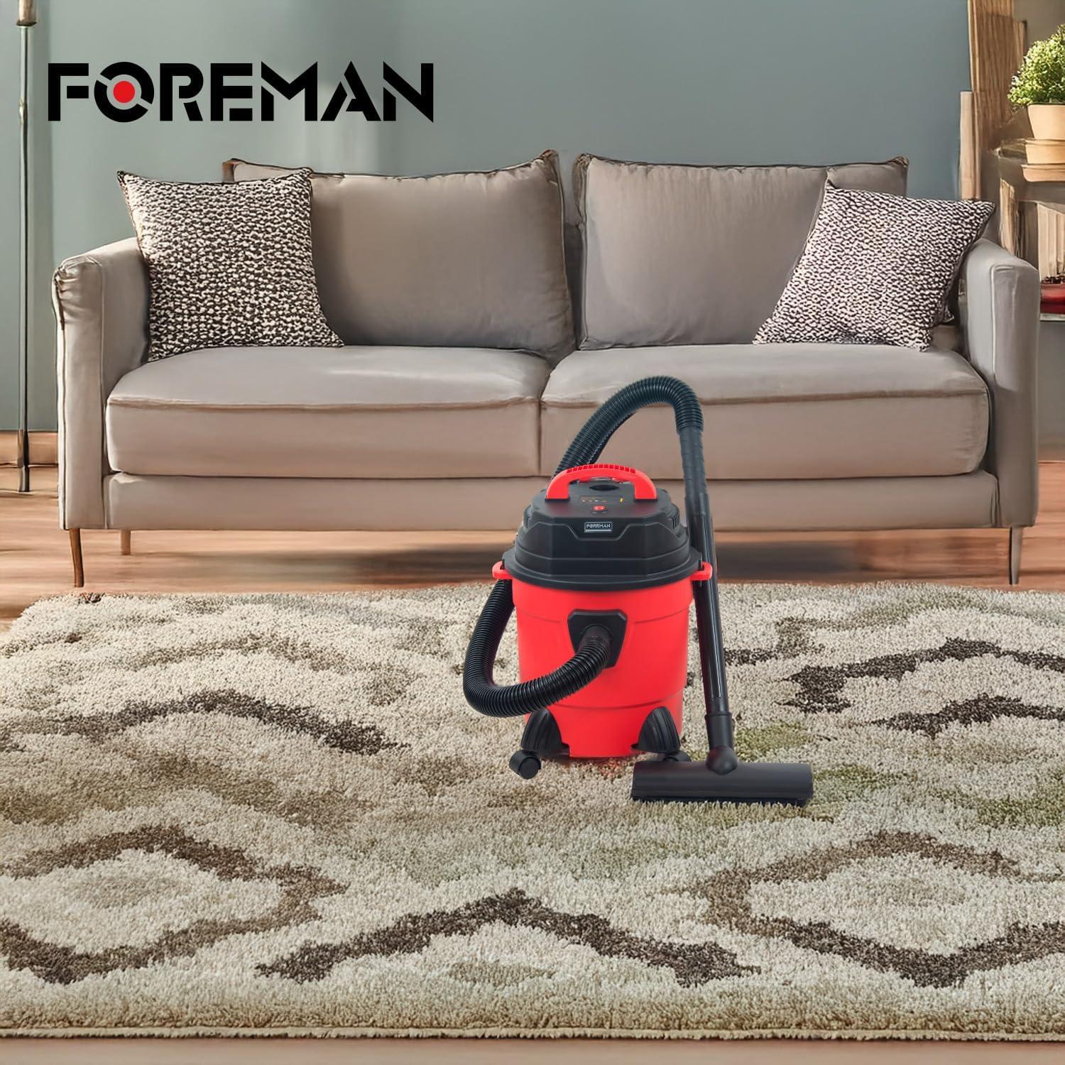 Aspiradora Industrial Foreman 1500W 15L Para Sólidos Y Líquidos Rojo con Negro — imagen 6
