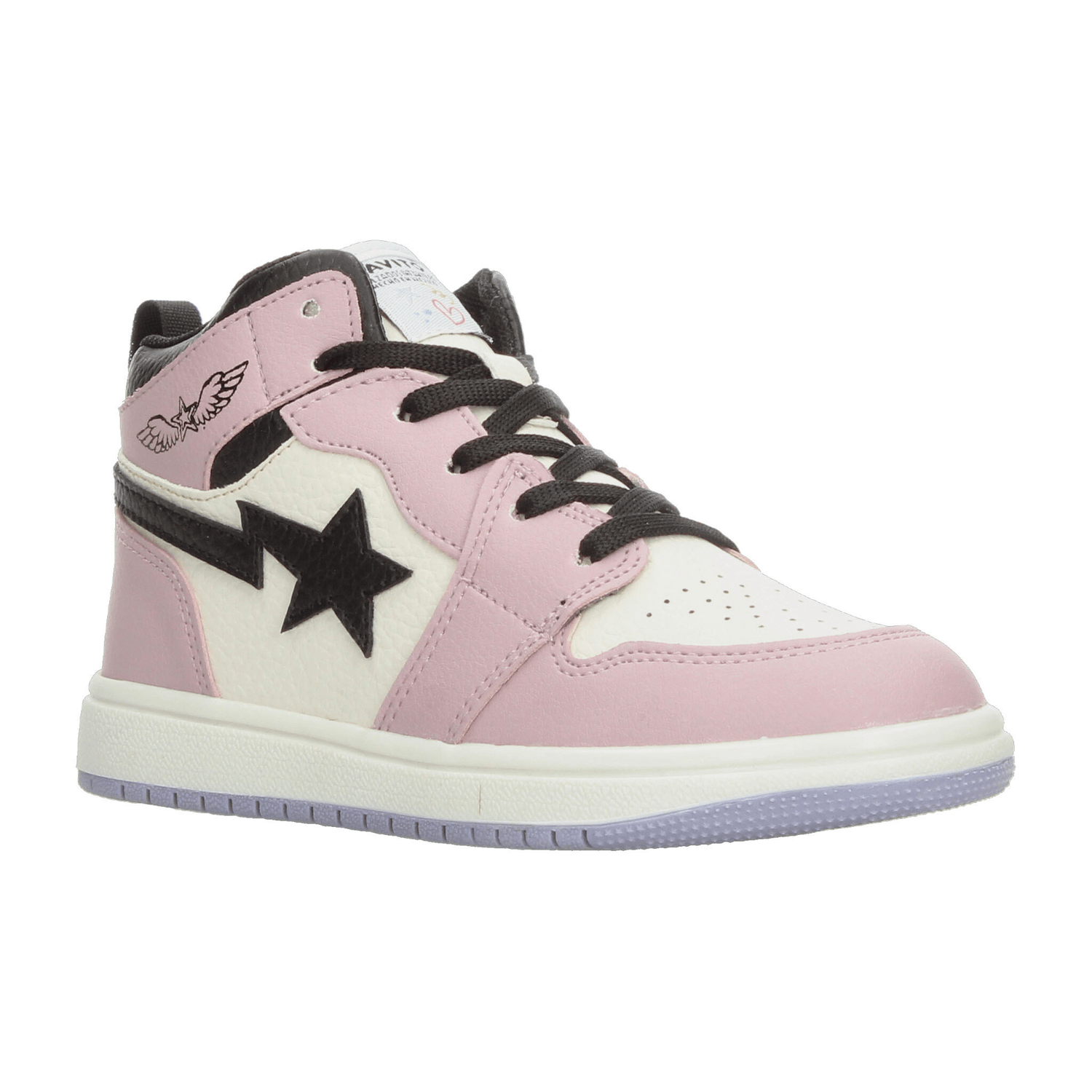 Tenis Vavito Niña Casual Urbano Cintas Ajustables Cómodo Blanco, Rosa Juvenil T22-27 — imagen 2