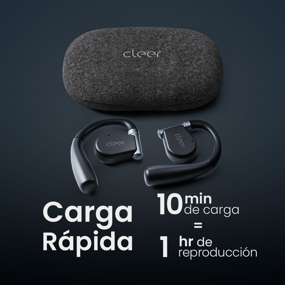 Audifonos Cleer ARC II Music Open-Ear: conexión 5.3, Hi-Res Audio, 35h Batería, UV Case azul — imagen 9