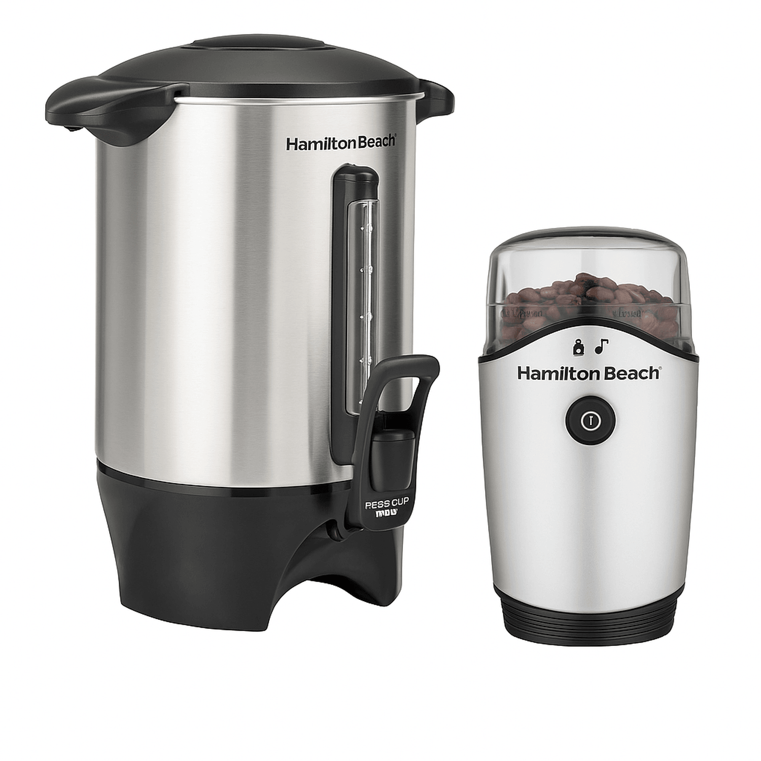 Cafetera Percoladora + Molino de Granos De Cafe y Especias Hamilton Beach — imagen 1