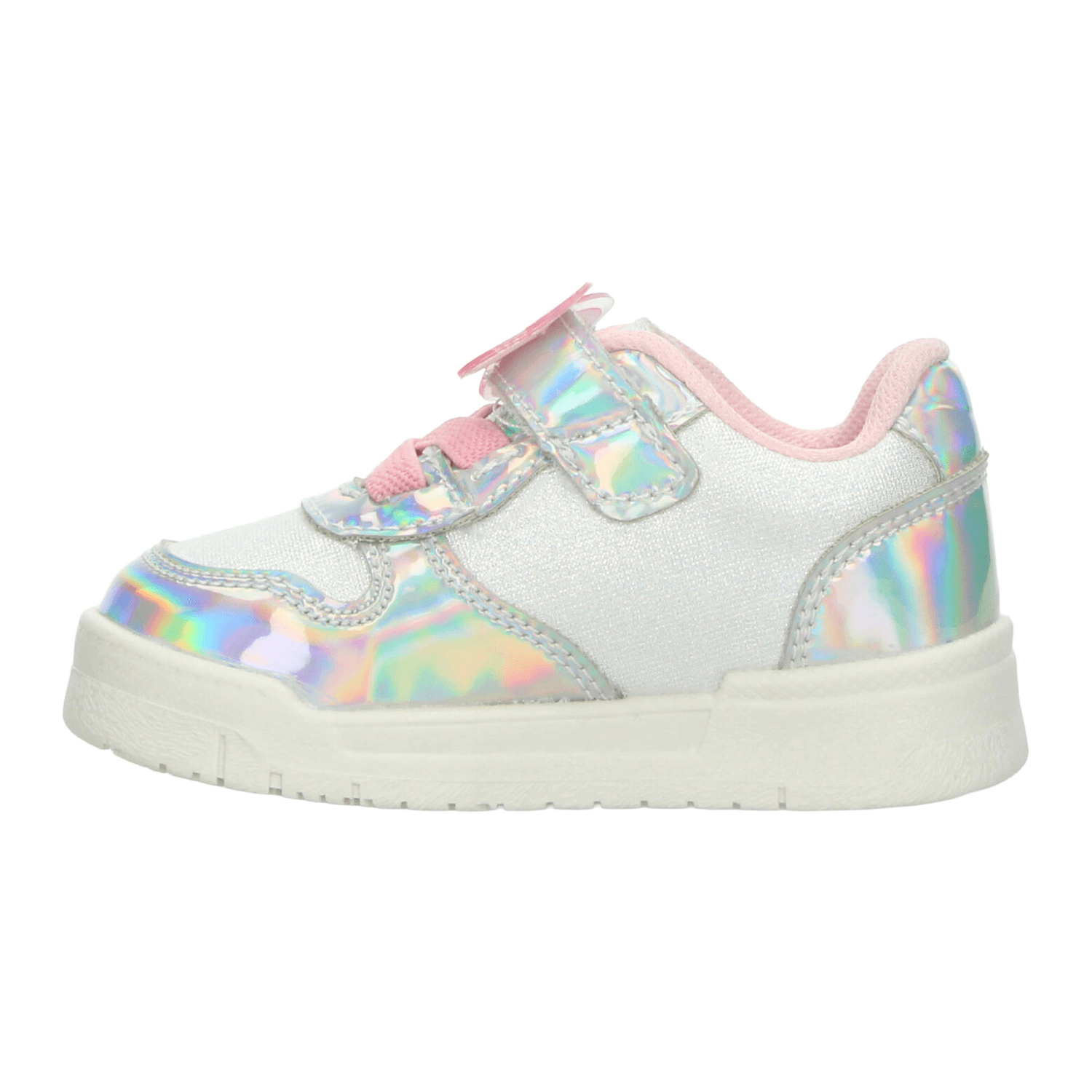 Tenis Yuyin Niña Plateado Casual Cinta Adhesiva Infantil T15-18 — imagen 6