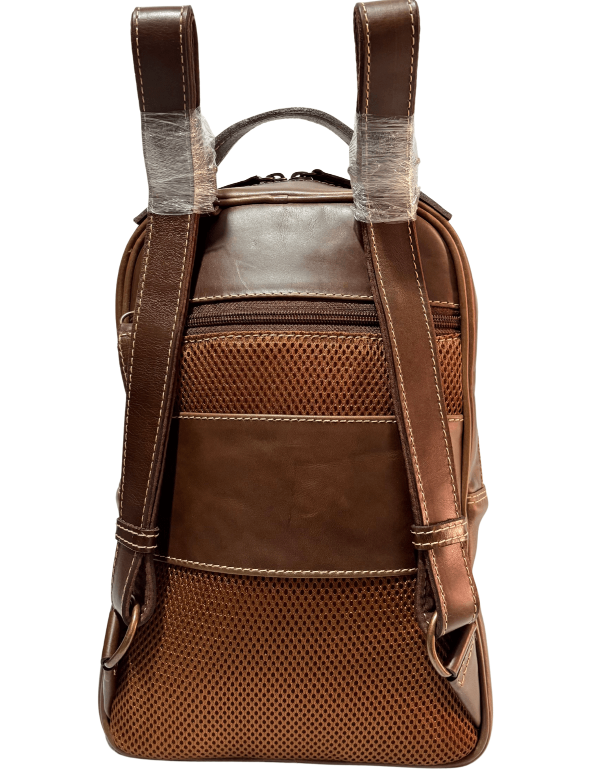 Mochila Pequeña De Piel Legitima Genuina Para Dama Con Bolsillos Frontales Bp03 — imagen 13