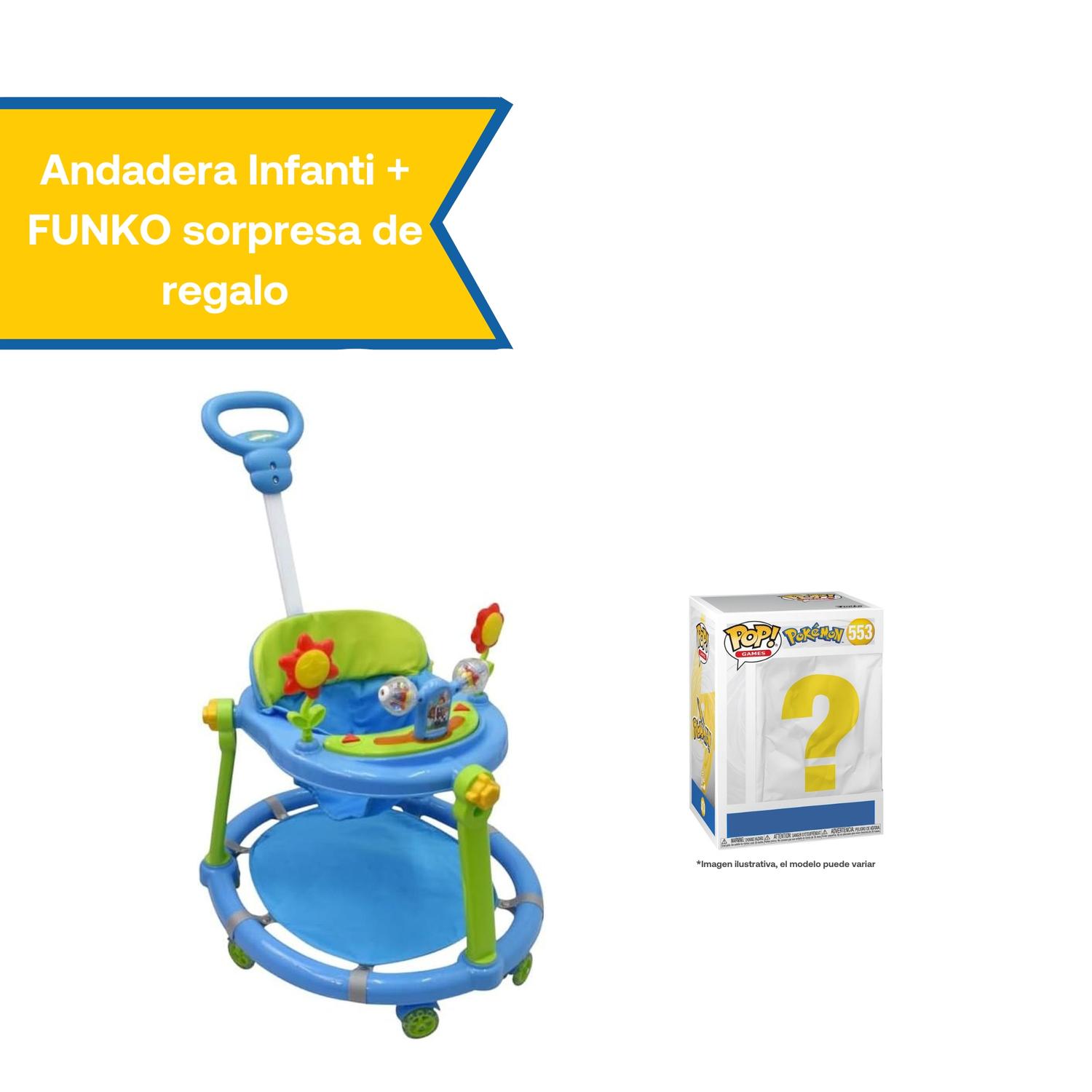 Andadera Infanti Picnic llantas Azul + Funko Pokemon Regalo — imagen 1