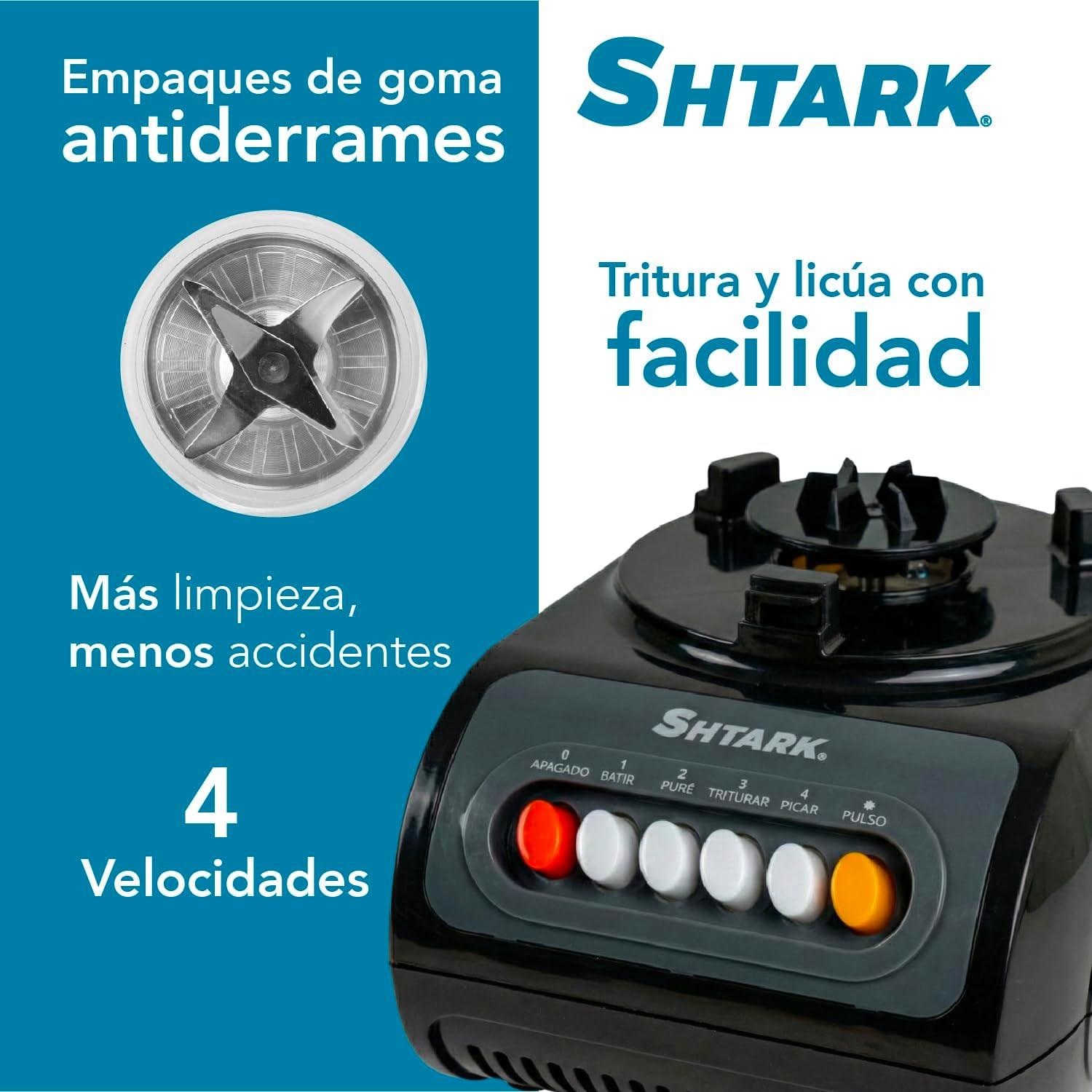 Licuadora Shtark 500W 1.5L con Vaso y Molinillo Negro — imagen 2