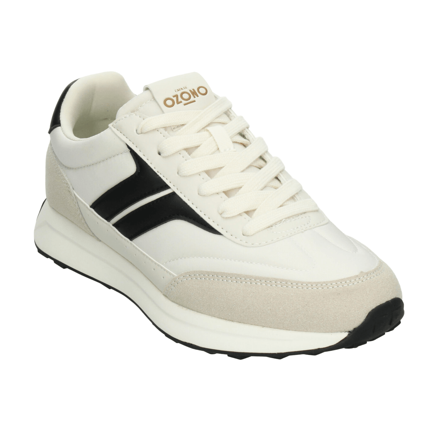 Tenis Ozono Hombre Casual Cintas Cómodo Blanco Caballero — imagen 4