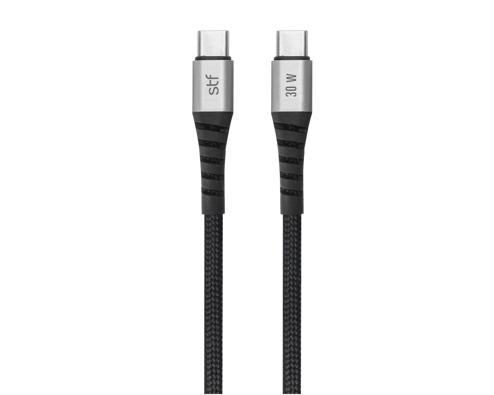 Cable Tipo C a Tipo C 30W Carga Rápida PD 1.8m Textil/Aluminio — imagen 4
