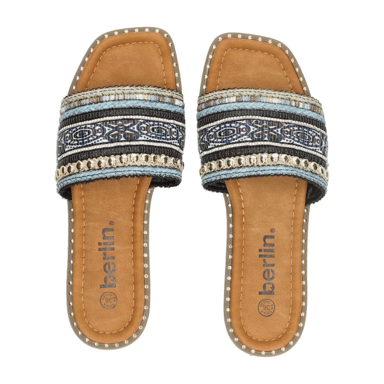 Sandalias Berlin Dama Casual Azul Mujer — imagen 10