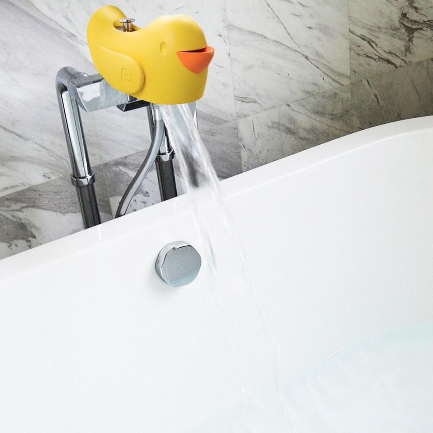 Protector De Llave De Agua Baño Pato Munchkin Goma Beak Amarillo Juguete Baño Animales — imagen 6