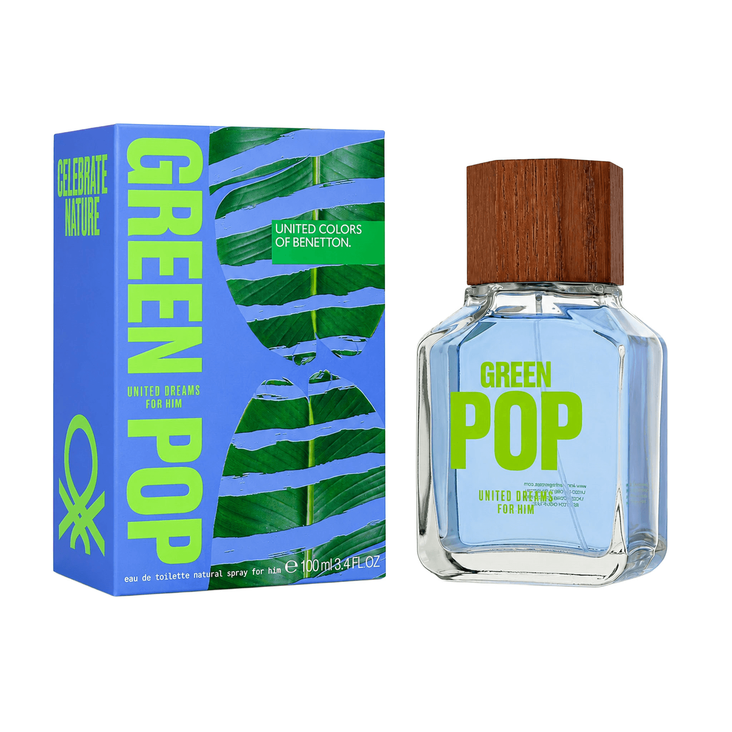 Perfume Benetton Green Pop Hombre 100ml — imagen 1