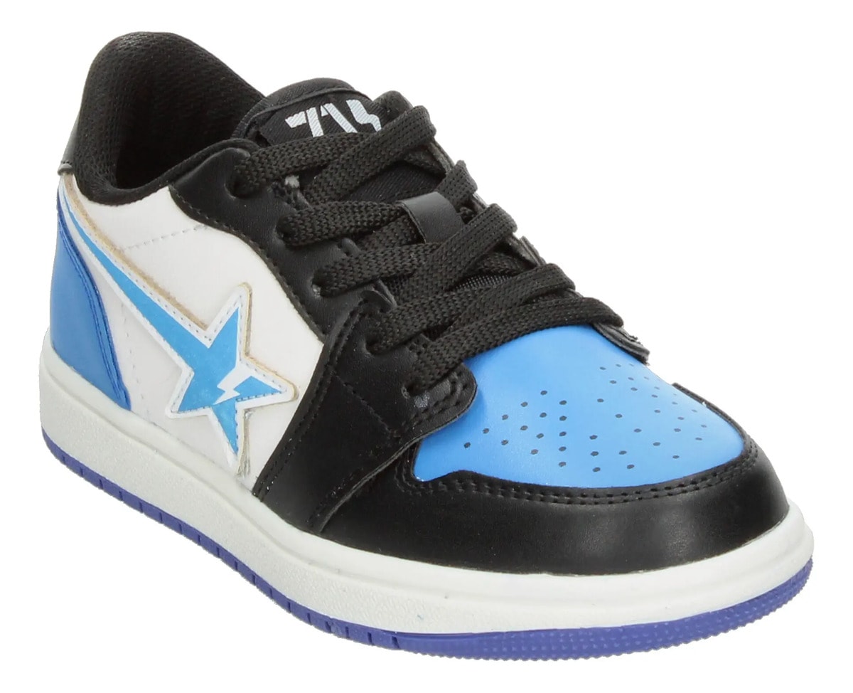 Tenis Vavito Niño Casual Diseño Estrella Ligero Cintas Ajustables Azul, Negro Infantil T18-21 — imagen 13