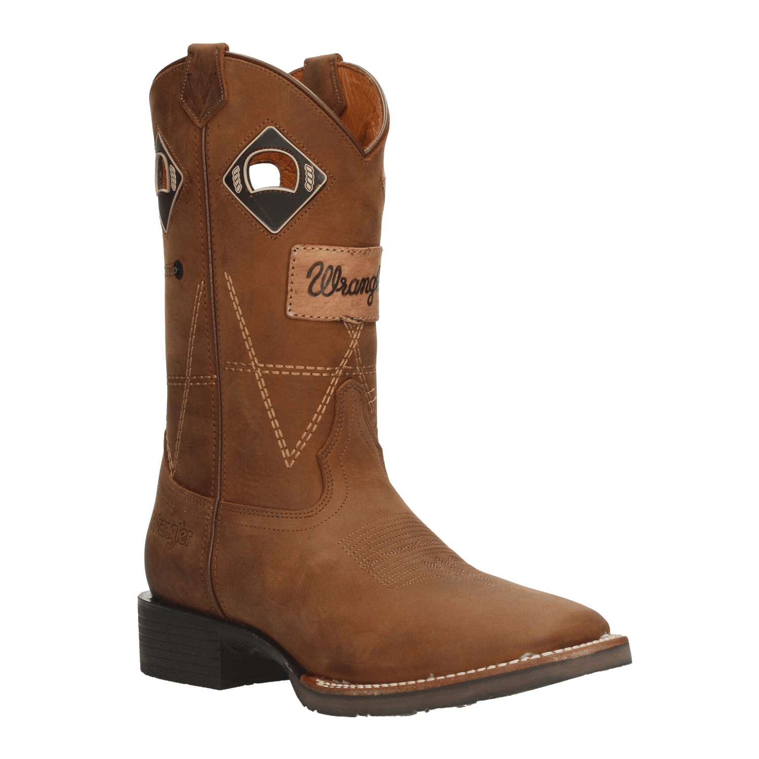 Bota Wrangler Vaquero Hombre Cierre Casual Café Caballero — imagen 2