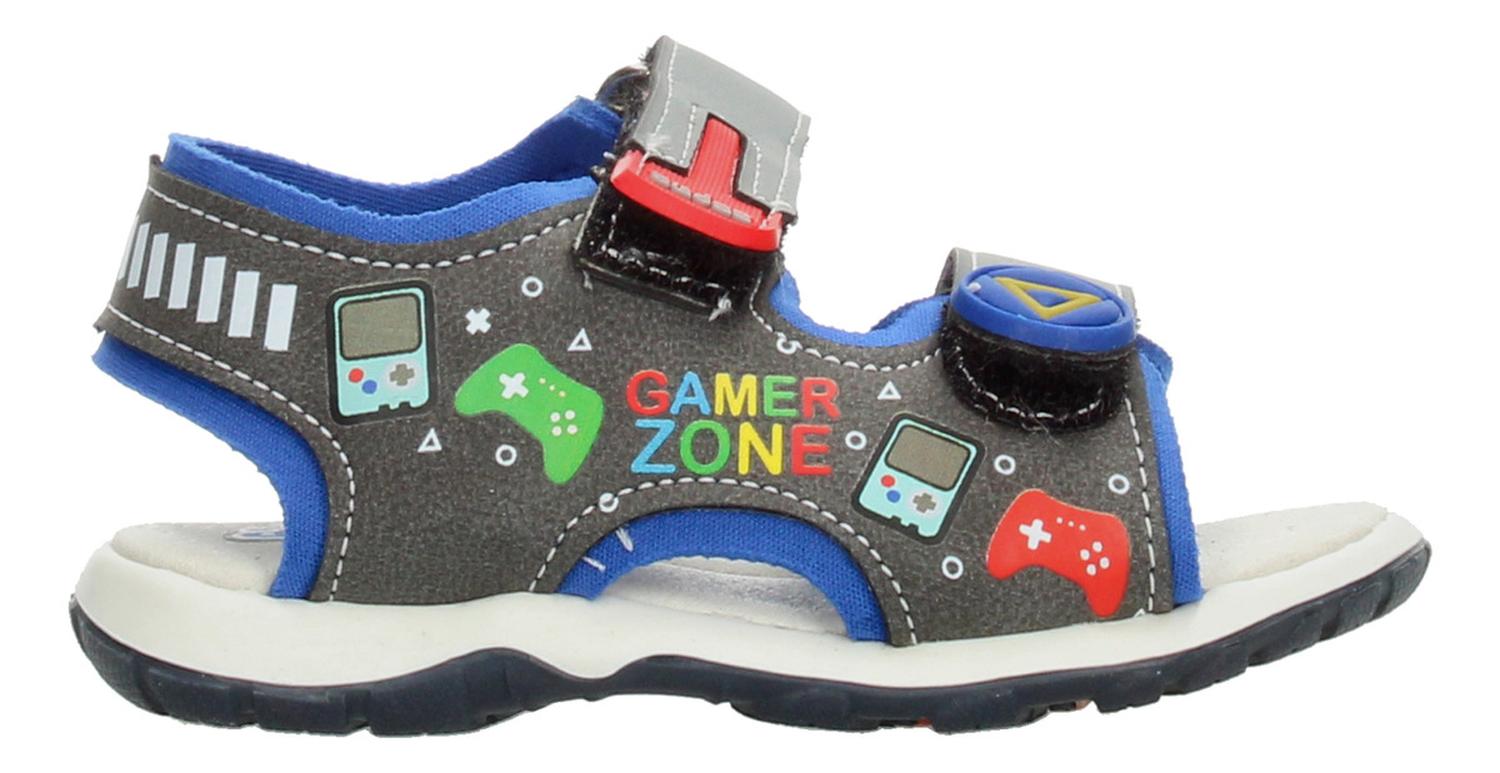 Sandalias Coqueta Gamer Niño Casual Gris Infantil T13-18 — imagen 1