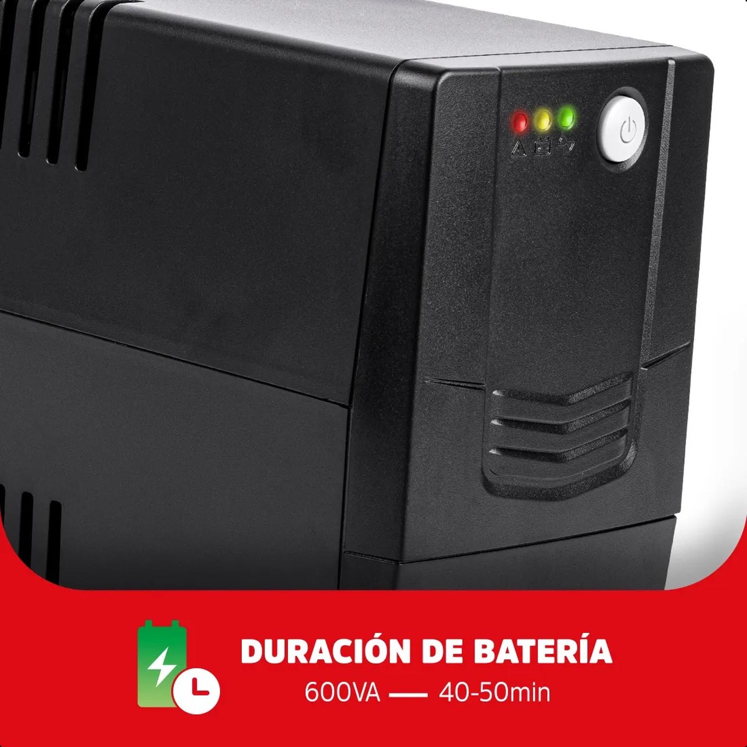 No Break UPS Energizer 600VA 360W Respaldo Eléctrico — imagen 7
