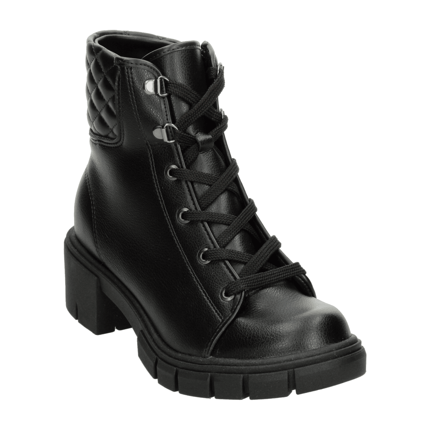 Botín Moleca Dama Tacón Cintas Casual Negro Mujer — imagen 4