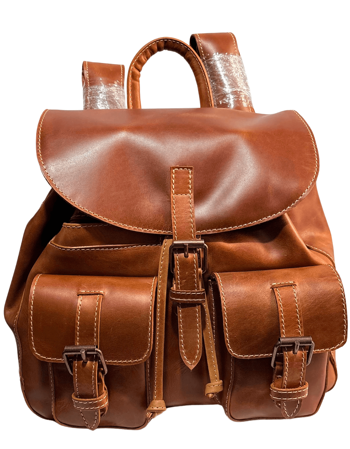 Mochila Bp12 Piel Ternera Gruesa Café — imagen 12