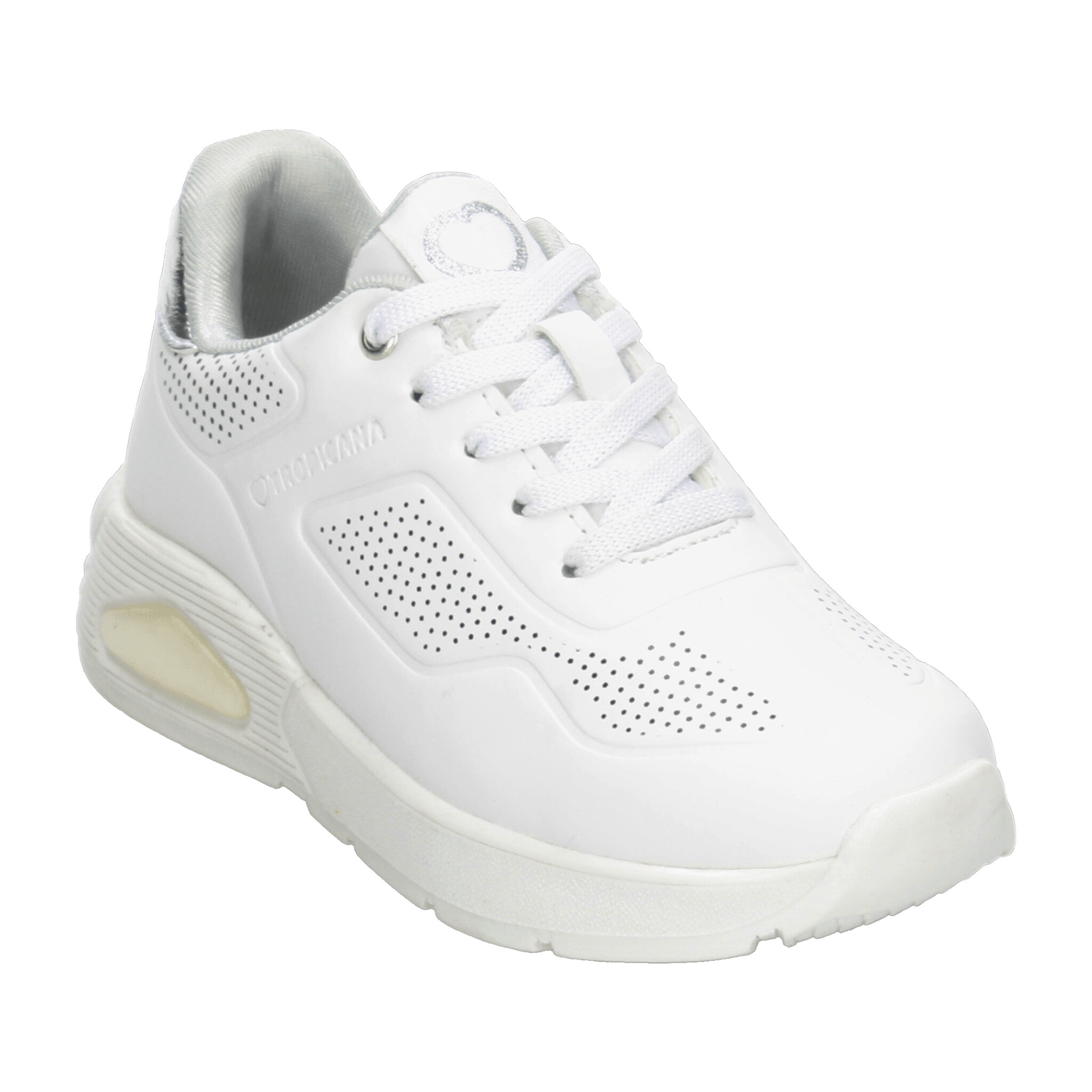 Tenis Tropicana Niña Casual Cintas Ajustables Suela De Aire Deportivo Blanco Infantil T18-22 — imagen 4
