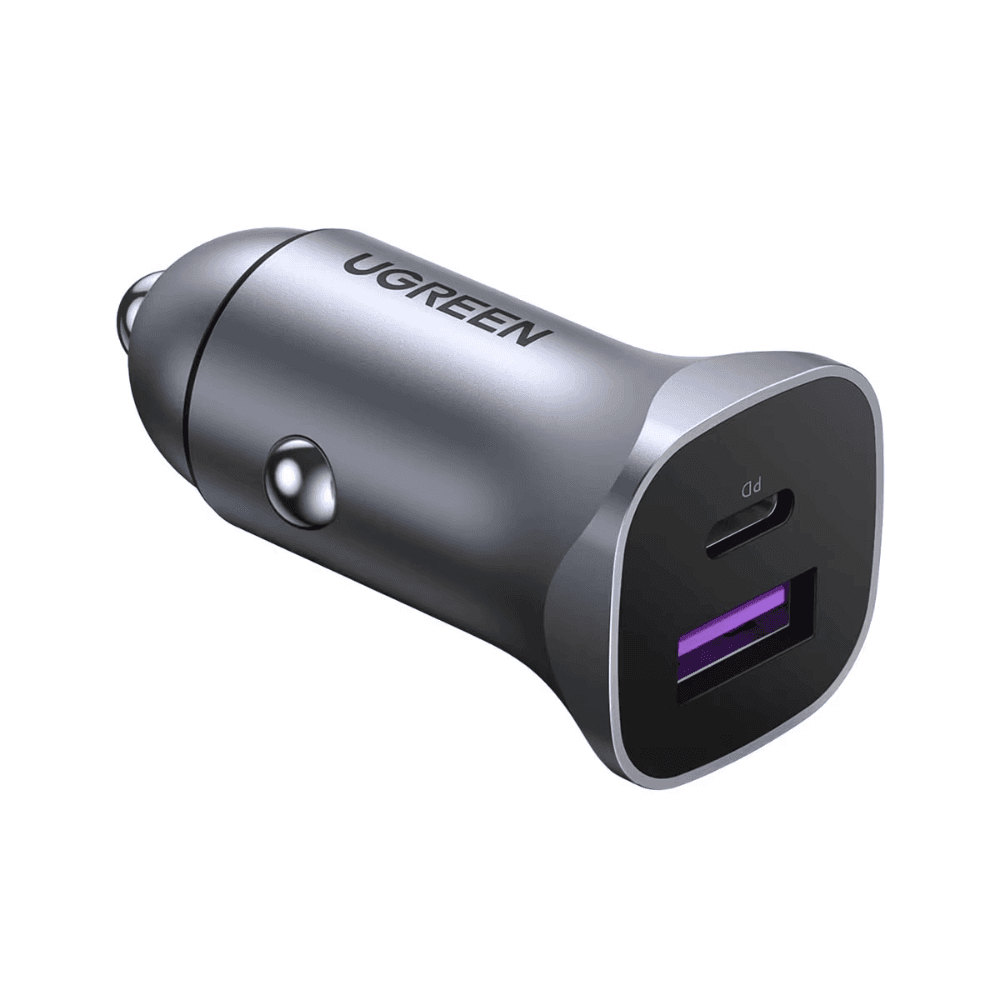 Cargador para Carro UGreen Dual Port Fast Car Charger 30w - Negro — imagen 2
