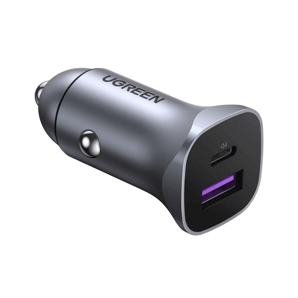 Cargador para Carro UGreen Dual Port Fast Car Charger 30w - Negro — imagen 2
