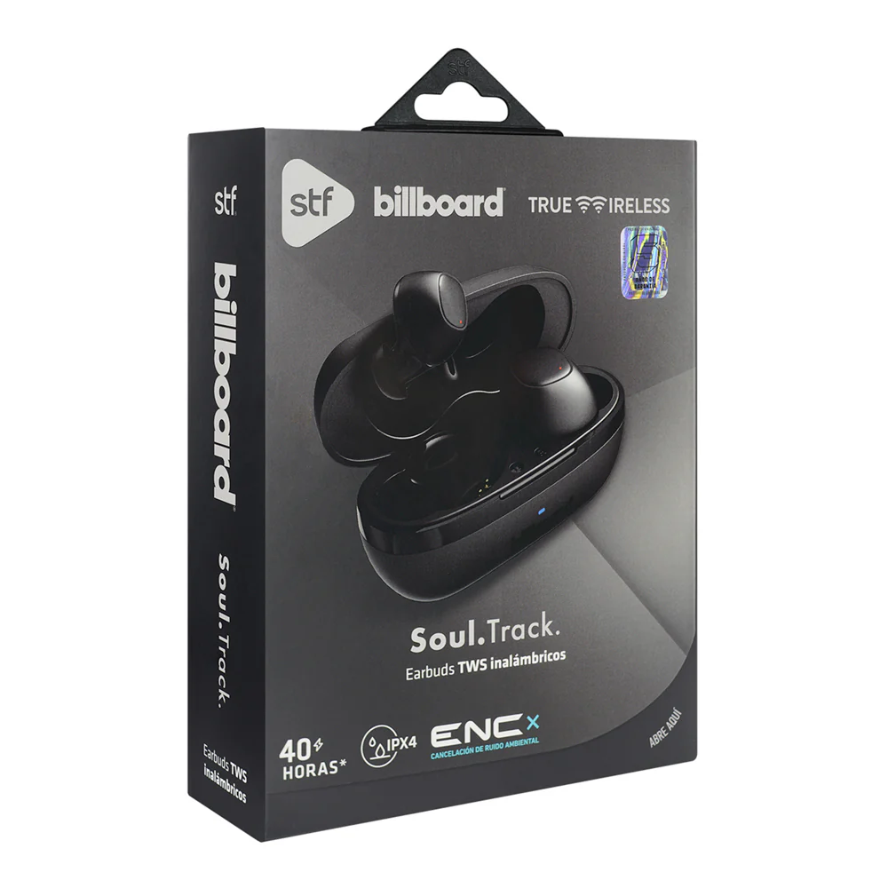 Audifonos Inalambricos Tws Soul Track STF - Billboard 40hrs Uso ENC Protección IPX4 Negro — imagen 8