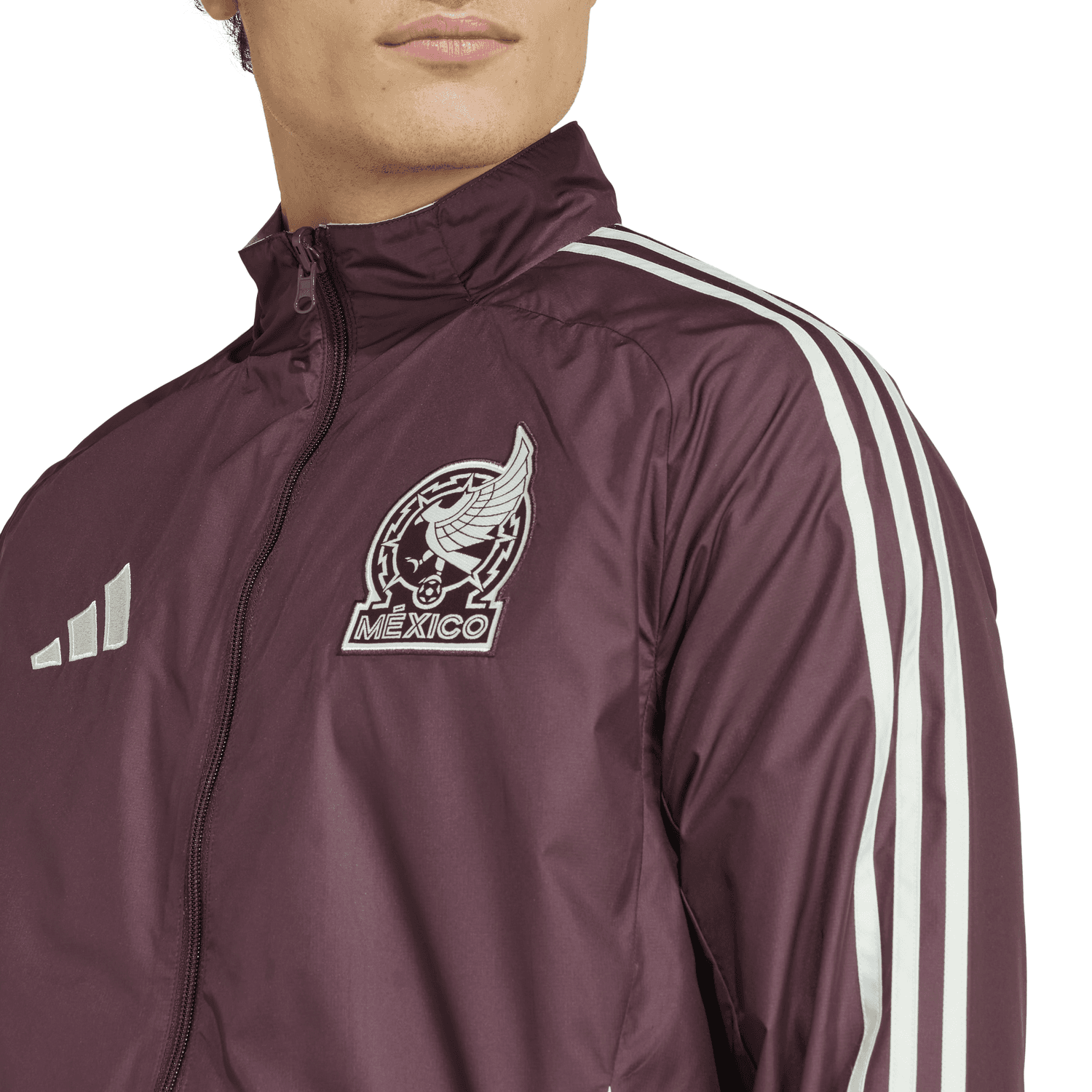 Chamarra Adidas Blanco Guinda Deportivo Unisex — image 4