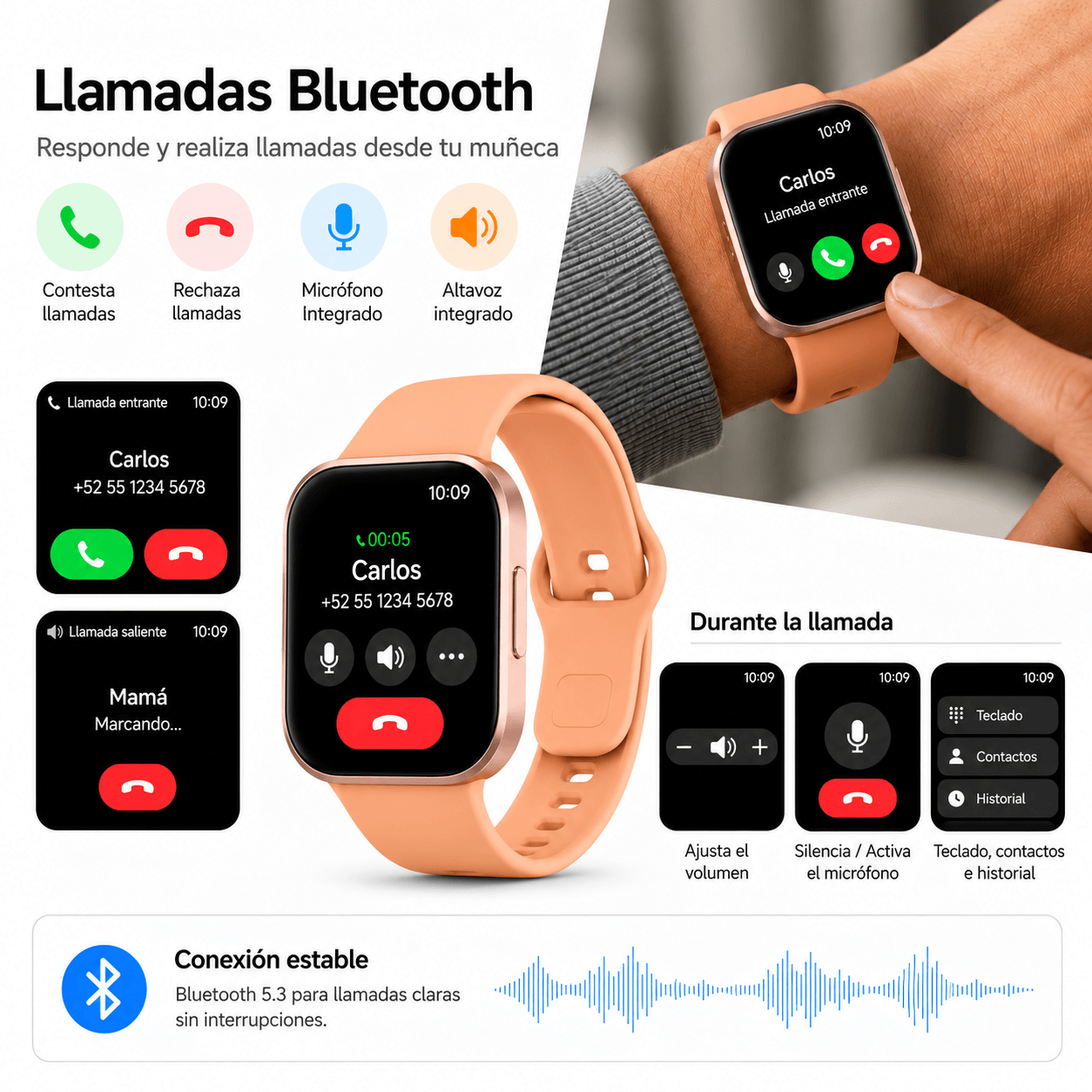 SMARTWATCH XIAOMI REDMI WATCH 6 ACTIVE (ORANGE) + BOCINA SANAG M15 (NEGRA) — imagen 3